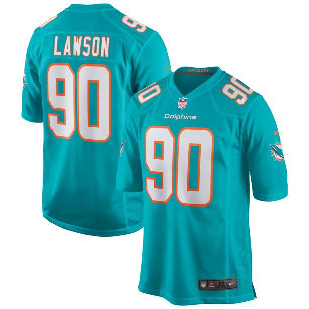 Men Miami Dolphins 90 Shaq Lawson Nike Green Game Player NFL Jersey